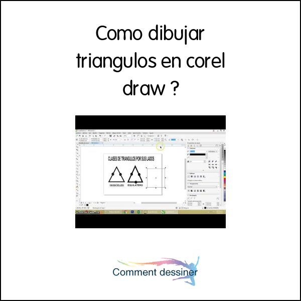 Como dibujar triangulos en corel draw